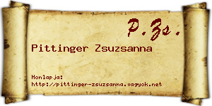 Pittinger Zsuzsanna névjegykártya