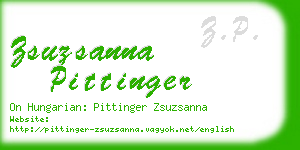 zsuzsanna pittinger business card